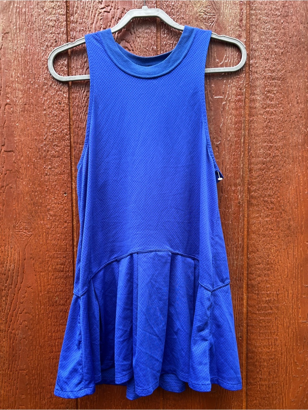 FP Movement by Free People Courtside Pleated Sheer Mesh Active Dress Royal Blue - Picture 3 of 6